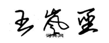 朱锡荣王岚圣草书个性签名怎么写