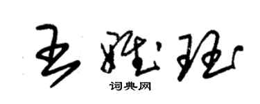 朱锡荣王雅珏草书个性签名怎么写