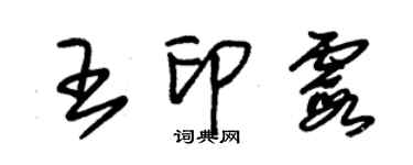 朱锡荣王印霞草书个性签名怎么写
