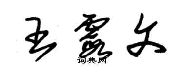 朱锡荣王霞文草书个性签名怎么写