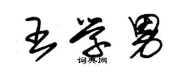 朱锡荣王学男草书个性签名怎么写