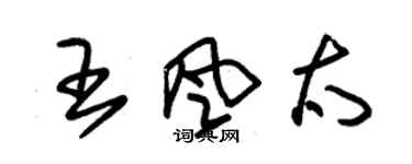 朱锡荣王风太草书个性签名怎么写