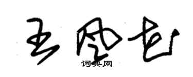 朱锡荣王风花草书个性签名怎么写