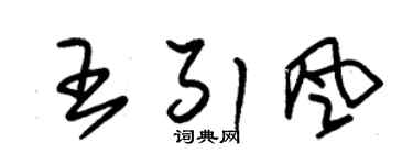 朱锡荣王引风草书个性签名怎么写