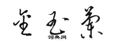 骆恒光金玉兰草书个性签名怎么写