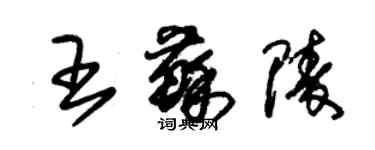 朱锡荣王苏陵草书个性签名怎么写