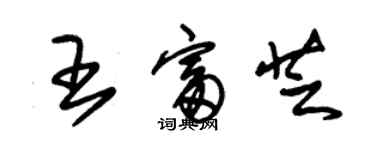 朱锡荣王富芝草书个性签名怎么写