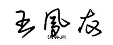 朱锡荣王凤友草书个性签名怎么写