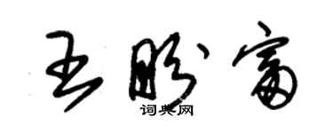 朱锡荣王盼富草书个性签名怎么写