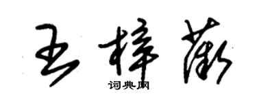 朱锡荣王梓薇草书个性签名怎么写