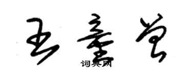 朱锡荣王童曾草书个性签名怎么写