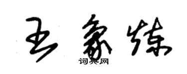 朱锡荣王象炼草书个性签名怎么写