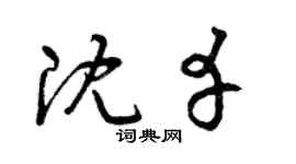 曾庆福沈幸草书个性签名怎么写