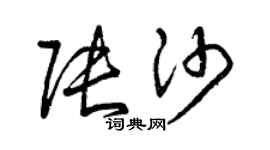 曾庆福张沙草书个性签名怎么写