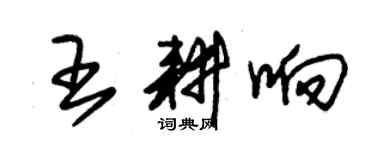 朱锡荣王耕响草书个性签名怎么写