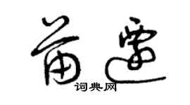 曾庆福苗迁草书个性签名怎么写