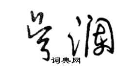 曾庆福吴澜草书个性签名怎么写