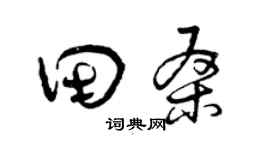 曾庆福田桑草书个性签名怎么写