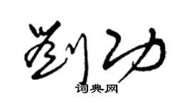 曾庆福刘功草书个性签名怎么写