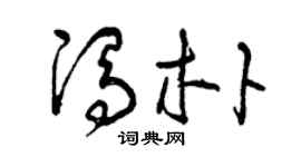 曾庆福冯朴草书个性签名怎么写