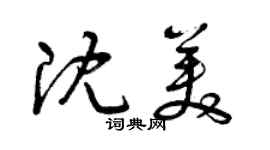 曾庆福沈美草书个性签名怎么写