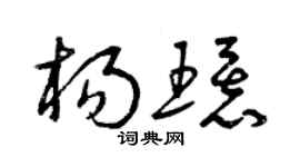 曾庆福杨环草书个性签名怎么写