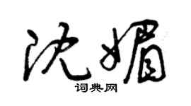 曾庆福沈媚草书个性签名怎么写