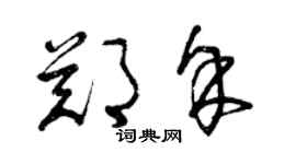 曾庆福郑余草书个性签名怎么写