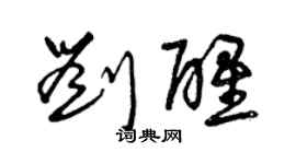 曾庆福刘醒草书个性签名怎么写