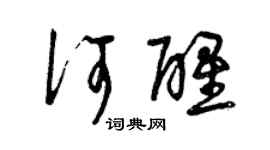 曾庆福何醒草书个性签名怎么写