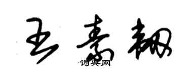 朱锡荣王素韧草书个性签名怎么写