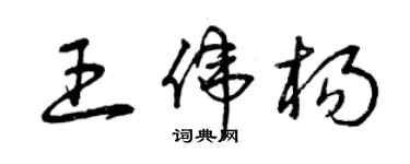 曾庆福王伟杨草书个性签名怎么写