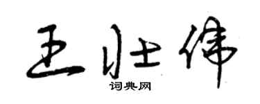 曾庆福王壮伟草书个性签名怎么写