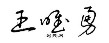曾庆福王唯勇草书个性签名怎么写