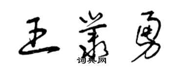 曾庆福王丛勇草书个性签名怎么写