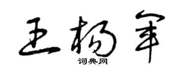 曾庆福王杨军草书个性签名怎么写