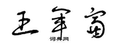 曾庆福王军富草书个性签名怎么写