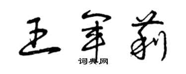 曾庆福王军莉草书个性签名怎么写