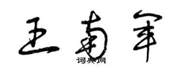 曾庆福王南军草书个性签名怎么写