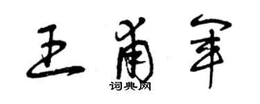 曾庆福王甫军草书个性签名怎么写