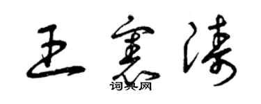 曾庆福王宪涛草书个性签名怎么写