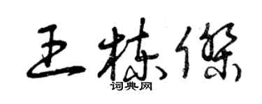 曾庆福王栋杰草书个性签名怎么写