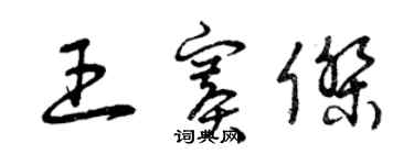 曾庆福王赛杰草书个性签名怎么写
