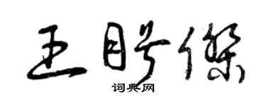 曾庆福王盼杰草书个性签名怎么写