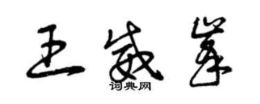曾庆福王威峰草书个性签名怎么写