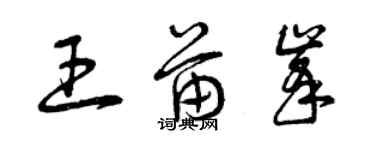 曾庆福王苗峰草书个性签名怎么写