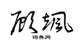 曾庆福顾飒草书个性签名怎么写