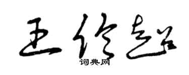 曾庆福王伦超草书个性签名怎么写