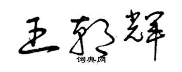 曾庆福王朝辉草书个性签名怎么写