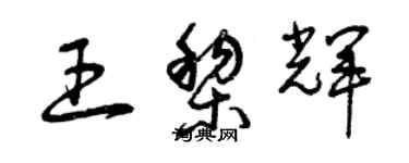 曾庆福王黎辉草书个性签名怎么写